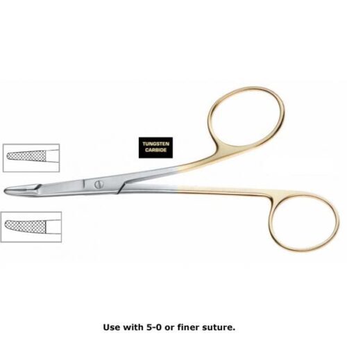 Foster-Gillies TC Combination Needle Holder - Scissors