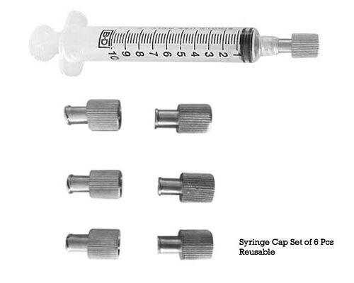 Syringe caps sets of 6 Pcs Reusable