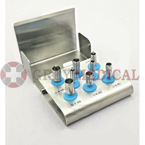 Dental Implant Tissue Punches Kit , 8 PCs. Tissue Punches